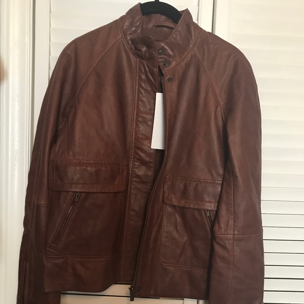 Lacoste bomber jacket leather final sale